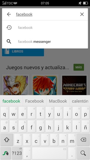 Introduzca el nombre de la aplicación y seleccione Buscar