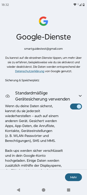 Wählen Sie Mehr