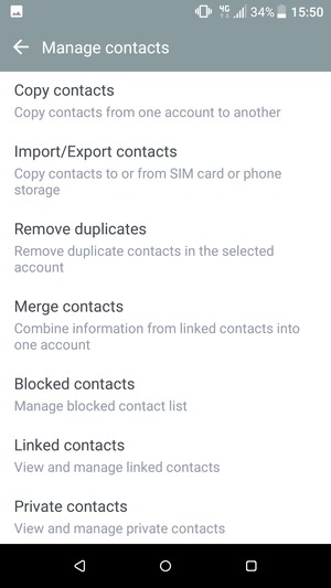 Select Import/Export contacts