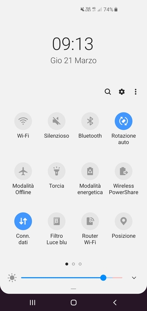 Seleziona Silenzioso per passare nuovamente alla modalità con suono