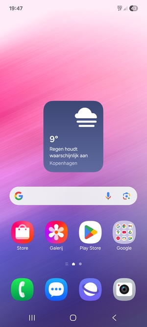 Selecteer de Recente
  applicaties-knop