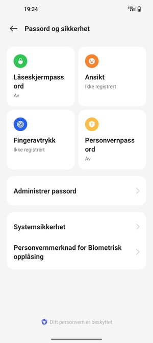 Velg Systemsikkerhet
