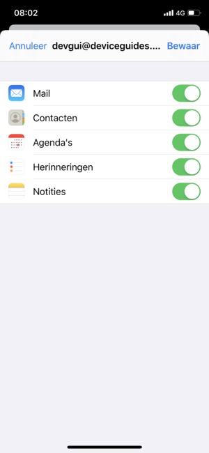 Selecteer Bewaar