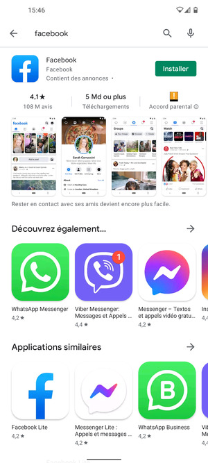 Sélectionnez l'appli