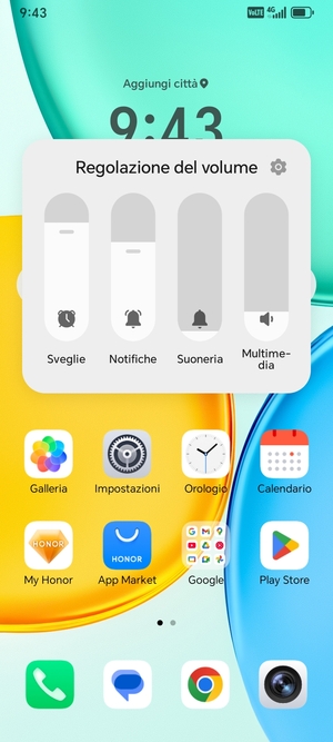 Seleziona il tasto Impostazioni