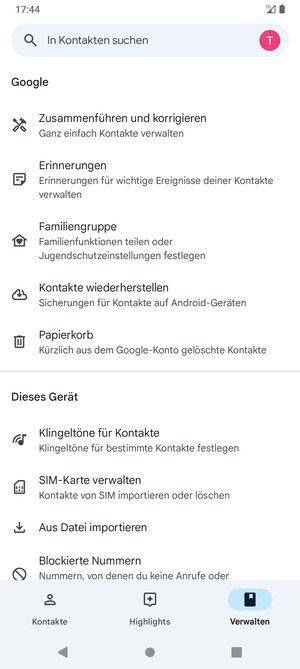 Ihre Kontakte werden in Ihrem Google Konto gespeichert und auf Ihrem Handy gespeichert, wenn Google das nächste Mal synchronisiert wird.