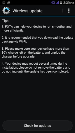 Select Check for updates