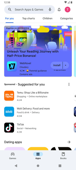 Select the Search bar