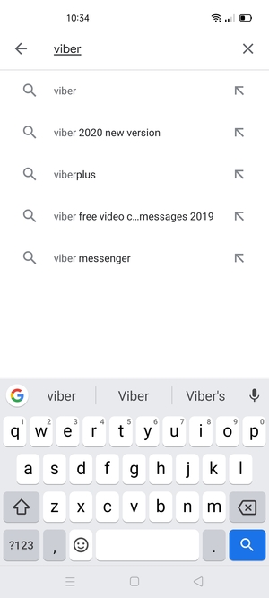 Enter the app name and select Search