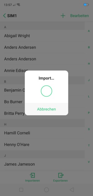 Ihre Kontakte werden in Ihrem Google Konto gespeichert und auf Ihrem Handy gespeichert, wenn Google das nächste Mal synchronisiert wird.