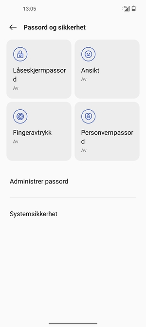 Velg Systemsikkerhet