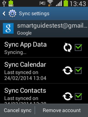 Your information will be synchronised