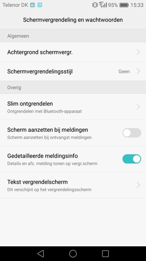 Selecteer Schermvergrendelingsstijl