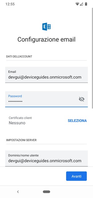 Inserisci la tua password