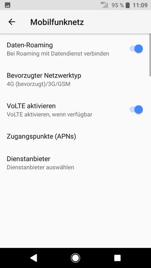 Schalten Sie Daten-Roaming an oder aus