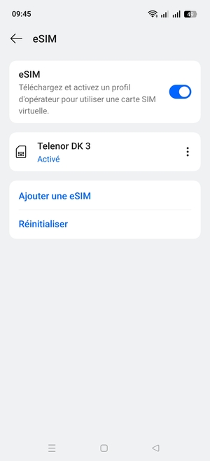 Votre eSIM est maintenant activée