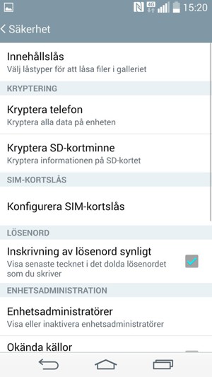 Välj Konfigurera SIM-kortslås