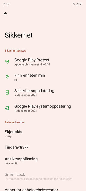 Velg Skjermlås