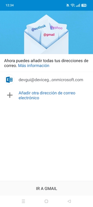 Seleccione IR A GMAIL