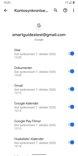 Velg menyknappen