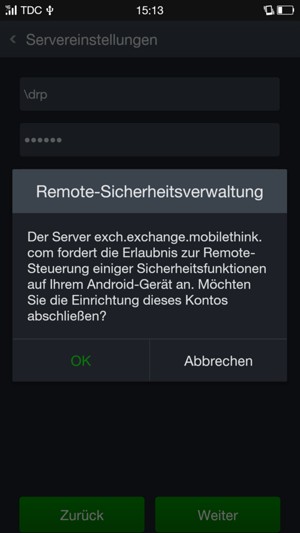 Wählen Sie OK