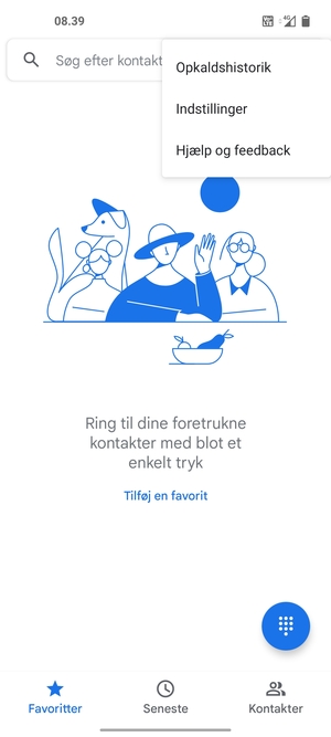 Vælg Indstillinger