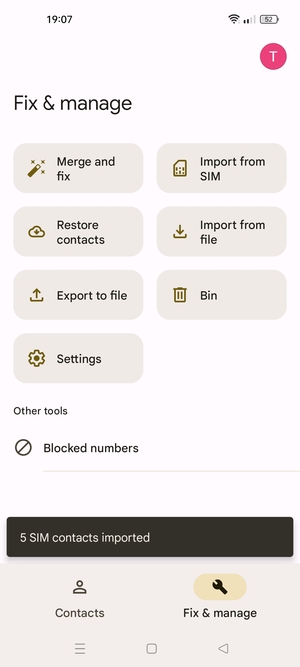 Your contacts will be saved to your Google account and saved to your phone the next time Google is synced.