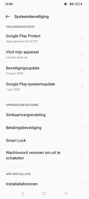 Selecteer Simkaartvergrendeling