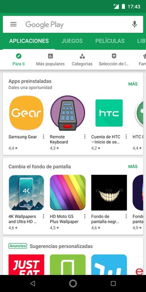 Seleccione la barra de Búsqueda