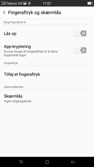 Vælg Skærmlås