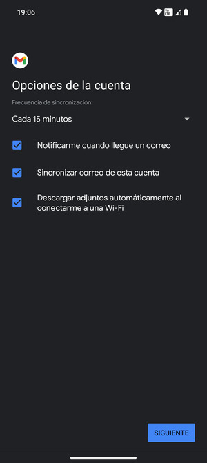 Seleccione SIGUIENTE