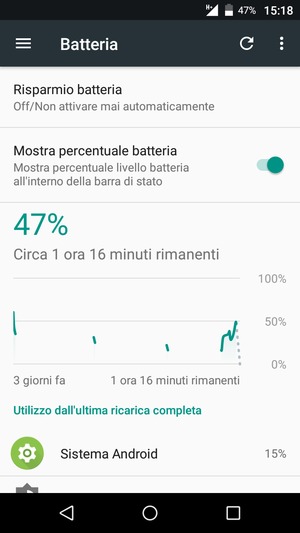 Seleziona Risparmio batteria