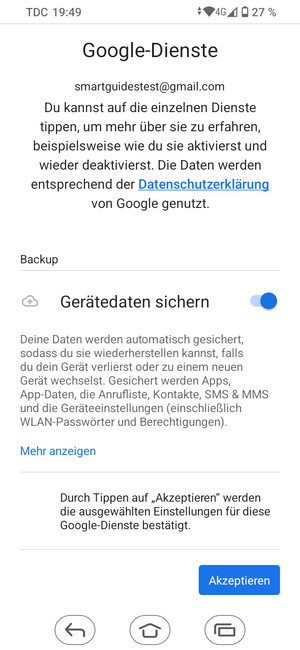 Wählen Sie Akzeptieren