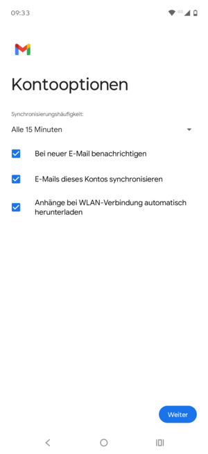 Wählen Sie Weiter