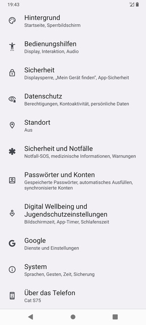 Scrollen Sie und wählen Sie Passwörter und Konten