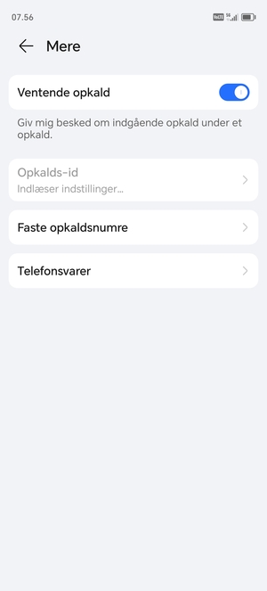 Vælg Telefonsvarer