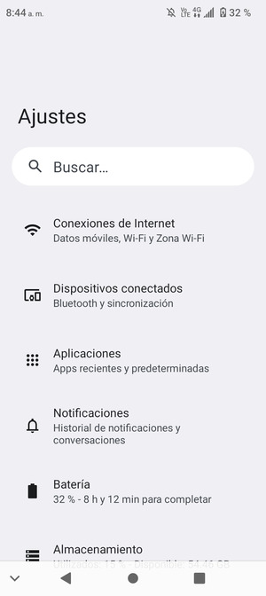 Seleccione Conexiones de Internet