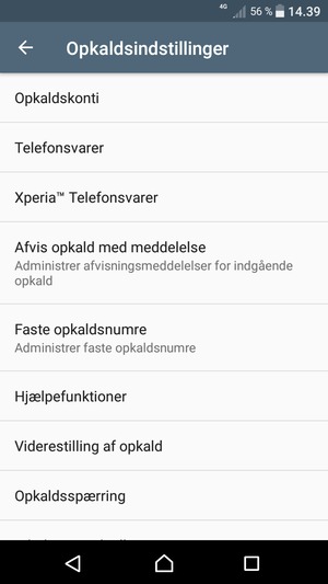 Vælg Telefonsvarer