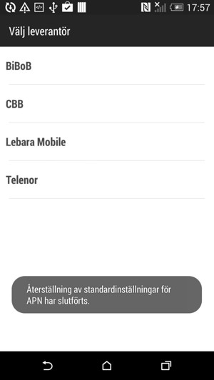 Om du ser en lista av operatörer, välj Public