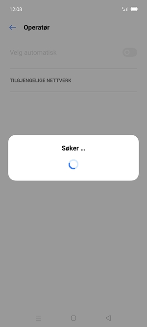 Vent til søket er ferdig