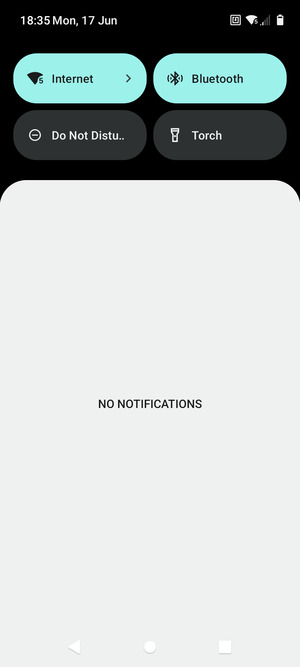 Slide down the top menu again