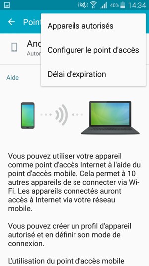 Sélectionnez Configurer le point d'accès