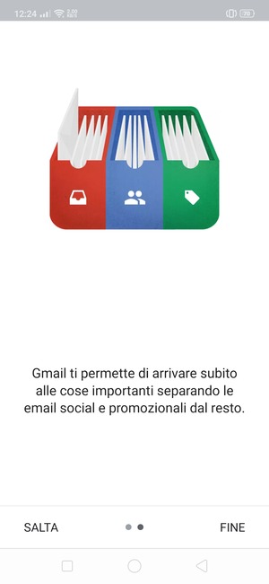 Seleziona FINE