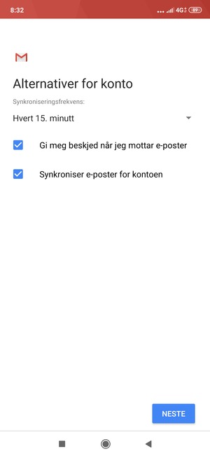 Velg NESTE