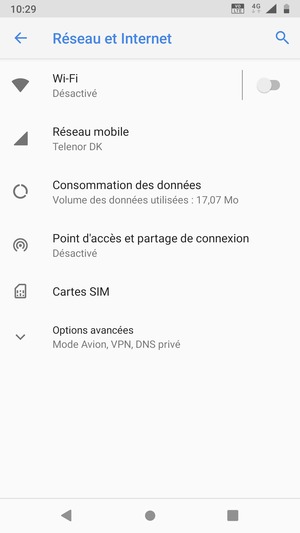 Sélectionnez Wi-Fi