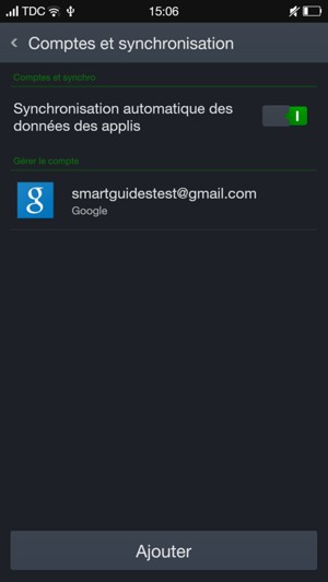 Sélectionnez votre compte Google