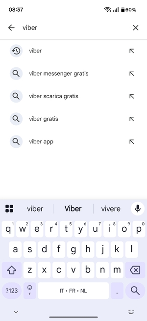 Inserisci il nome dell'app e seleziona Ricerca