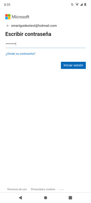 Introduzca su contraseña y seleccione Iniciar sesión