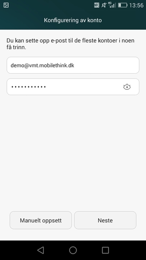 Skriv inn e-postadresse og passord. Velg Neste