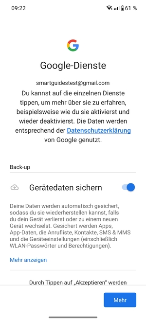 Wählen Sie Mehr